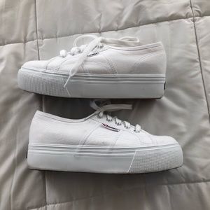 ONLY WORN ONCE superga platform sneakers!
